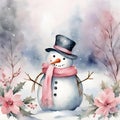 Dreamy Pastel Snowman